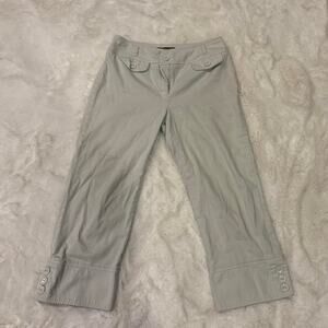 Cream high waisted capri pants
